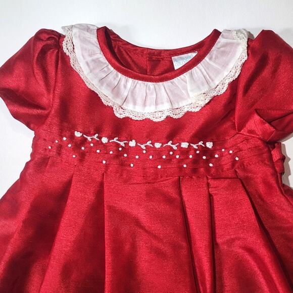 Edgehill Collection Red Taffetta Dress - Picture 2 of 6